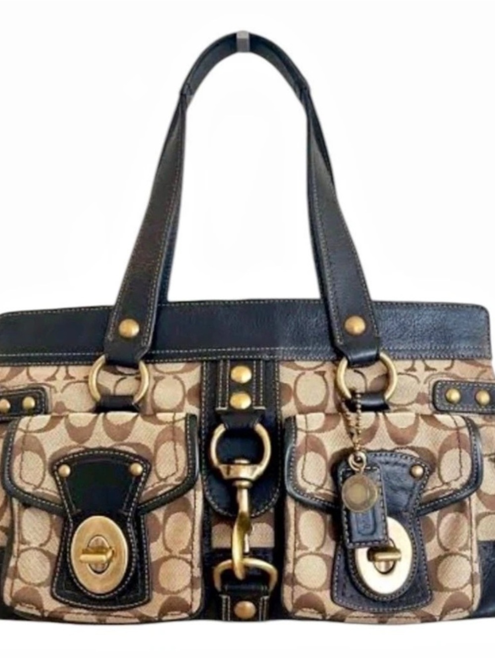 Coach Legacy Signature Double Turnlock 65th Anniversary Shoulder Bag